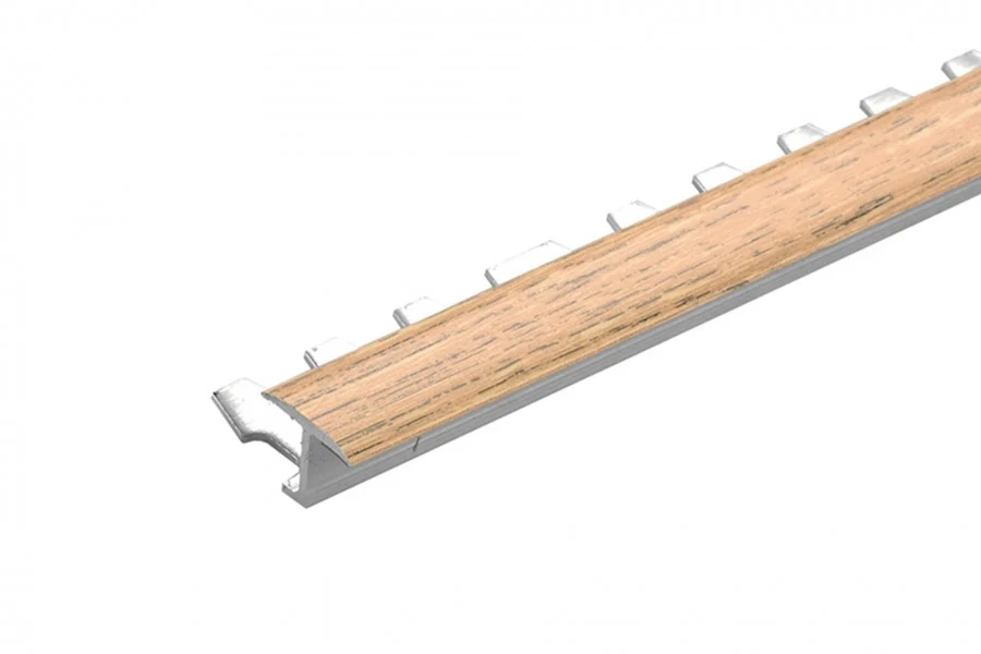 Profil dylatacyjny do glazury do łuków aluminium laminat 14mm 2,5m Dąb Naturalny