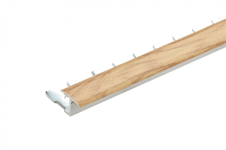 Profil dylatacyjny do glazury do łuków aluminium laminat 14mm 2,5m Dąb Szlachetny