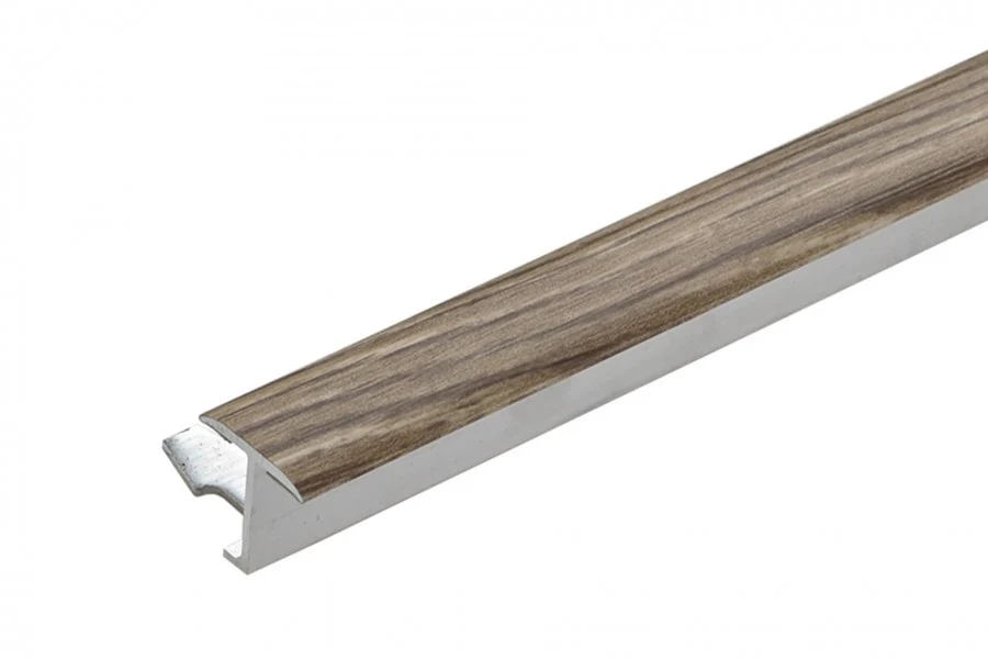 Profil dylatacyjny do glazury do łuków aluminium laminat 15mm 2,5m Dąb Glina