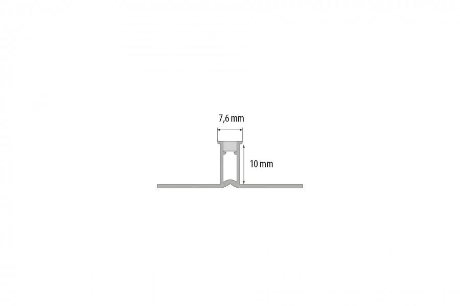 Profil dylatacyjny do terakoty PVC 10mm 2,5m Szary Jasny - Image 2