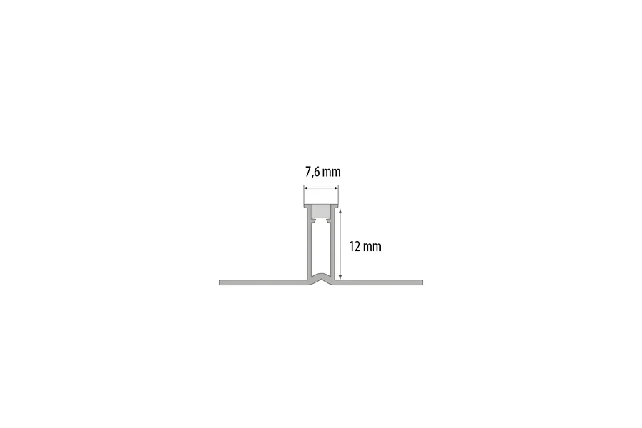 Profil dylatacyjny do terakoty PVC 12mm 2,5m Szary Ciemny - Image 2