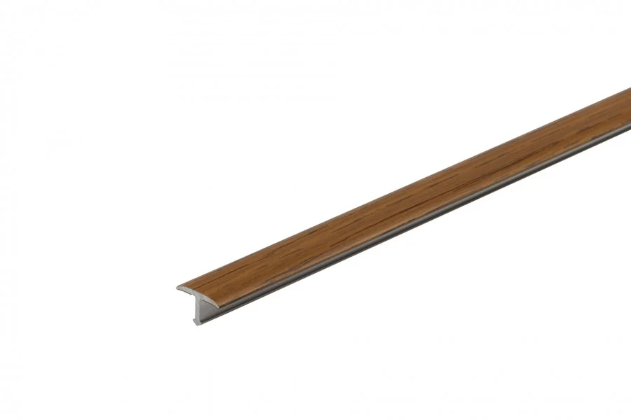 Profil fugowy gładki aluminium laminat 14mm 2,5m Dąb Rustykalny