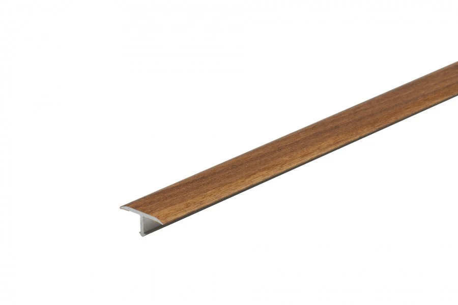 Profil fugowy gładki aluminium laminat 20mm 2,5m Orzech Złoty