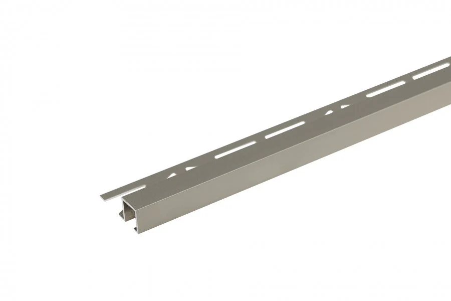 Profil krawędziowy kwadratowy do glazury aluminium anoda 11x12mm 2,5m Tytan