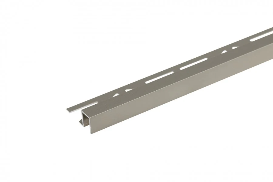 Profil krawędziowy kwadratowy do glazury aluminium anoda 11x8mm 2,5m Tytan