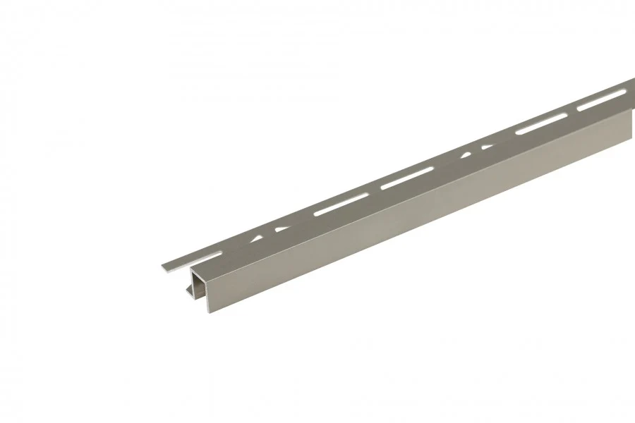 Profil krawędziowy kwadratowy do glazury aluminium anoda 9x8mm 2,5m Tytan