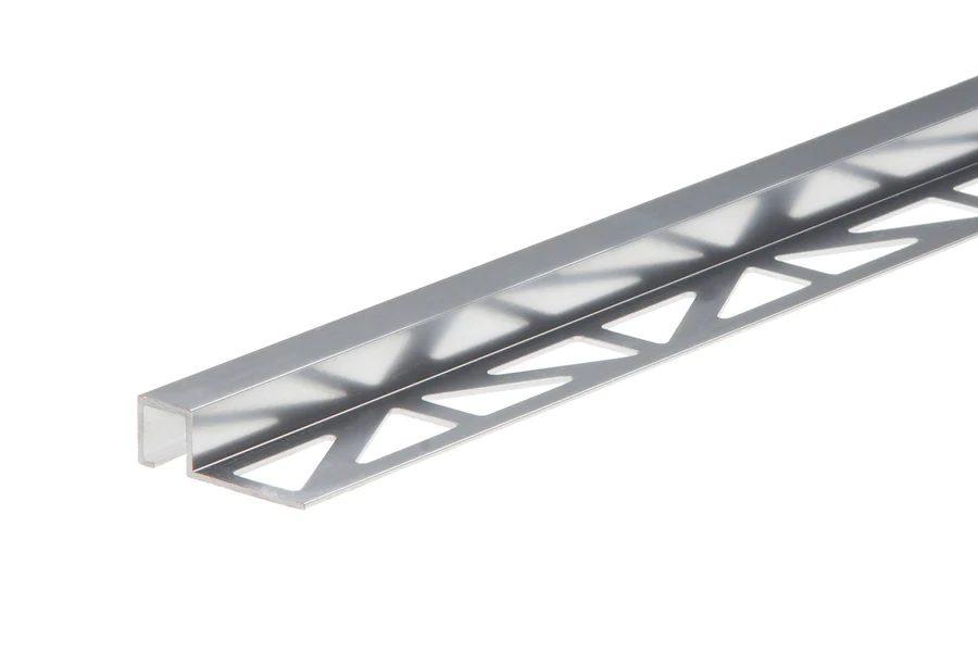 Profil krawędziowy kwadratowy do glazury aluminium anoda poler 11x12mm 2,5m Srebrny