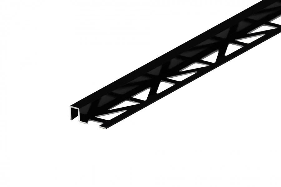 Profil krawędziowy kwadratowy do glazury aluminium anoda poler 11x8mm 2,5m Czarny