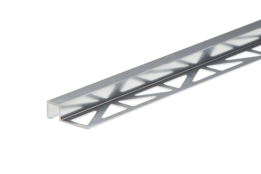 Profil krawędziowy kwadratowy do glazury aluminium anoda poler 9x10mm 2,5m Srebrny