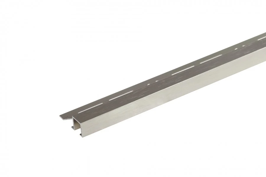 Profil krawędziowy kwadratowy do glazury aluminium anoda szczotkowana poler 11x12mm 2,5m Platyna