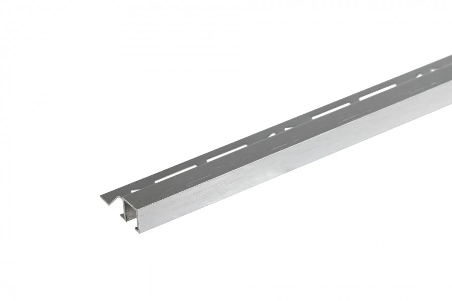 Profil krawędziowy kwadratowy do glazury aluminium anoda szczotkowana poler 11x12mm 2,5m Srebrny