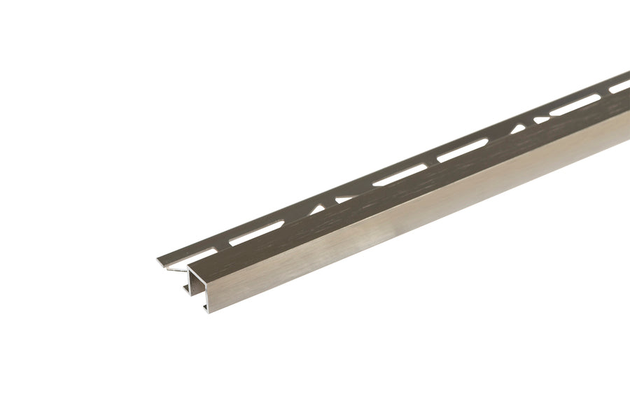 Profil krawędziowy kwadratowy do glazury aluminium anoda szczotkowana poler 9x10mm 2,5m Szampan