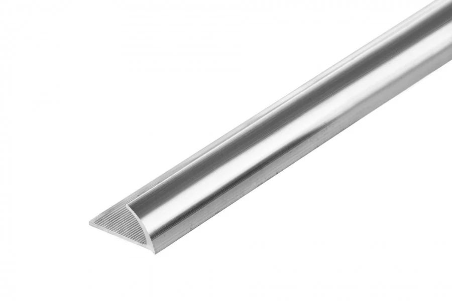 Profil krawędziowy owalny aluminium poler 10mm 2m Srebrny