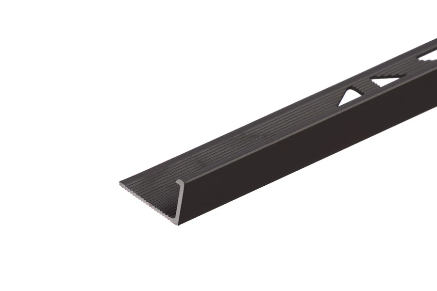 Profil narożny zakończeniowy do glazury aluminium anoda 10mm 2,5m Brązowy
