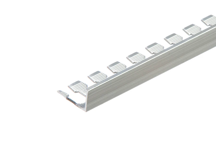 Profil narożny zakończeniowy do glazury do łuków aluminium naturalne 10mm 2m Srebrny
