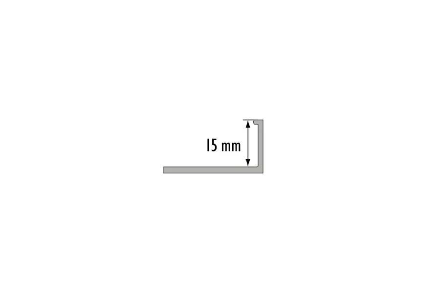 Profil narożny zakończeniowy do glazury do łuków aluminium naturalne 15mm 2,5m Srebrny - Image 2
