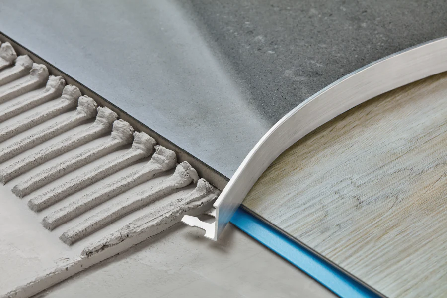 Profil narożny zakończeniowy do glazury do łuków aluminium naturalne 8mm 1m Srebrny - Image 3