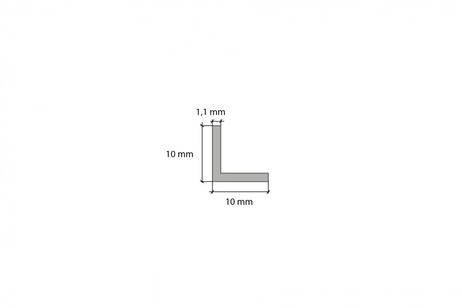 Profil ochronny kątownik PVC 10x10x1,1mm 2,75m Mahoń - Image 2