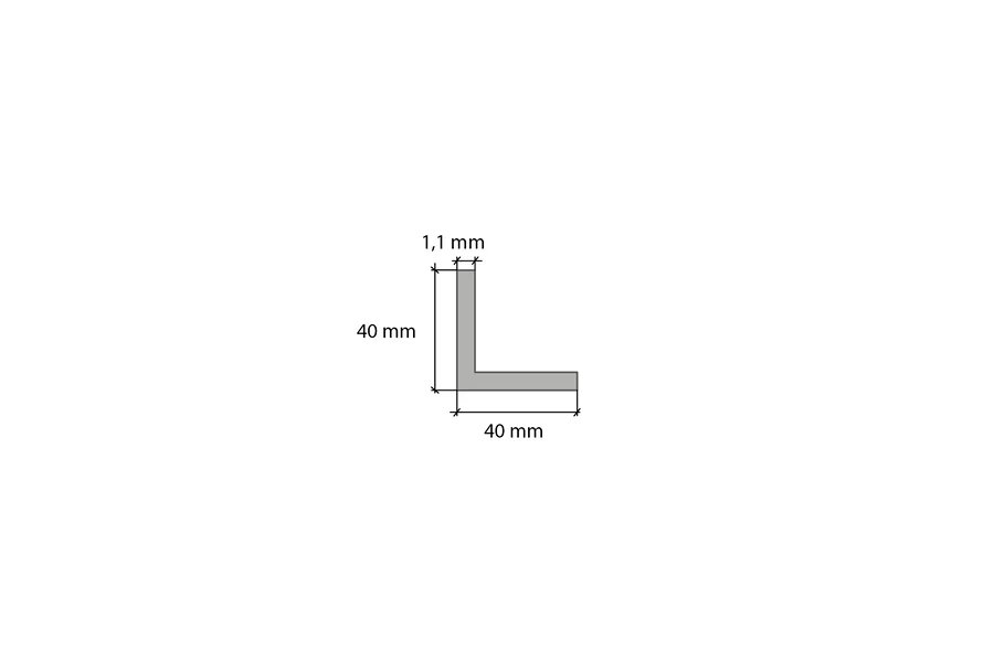 Profil ochronny kątownik PVC 40x40x1,1mm 2,75m Klon - Image 4