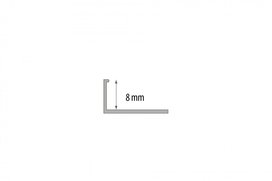 Profil ozdobny do glazury PVC 8mm 2,5m Czarny - Image 2