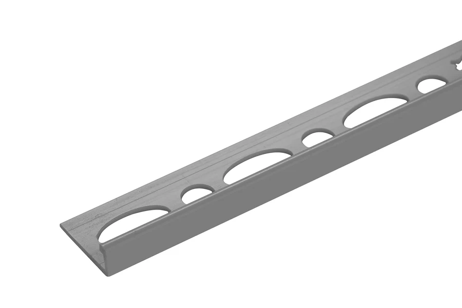 Profil ozdobny do glazury PVC 8mm 2,5m Szary Ciemny
