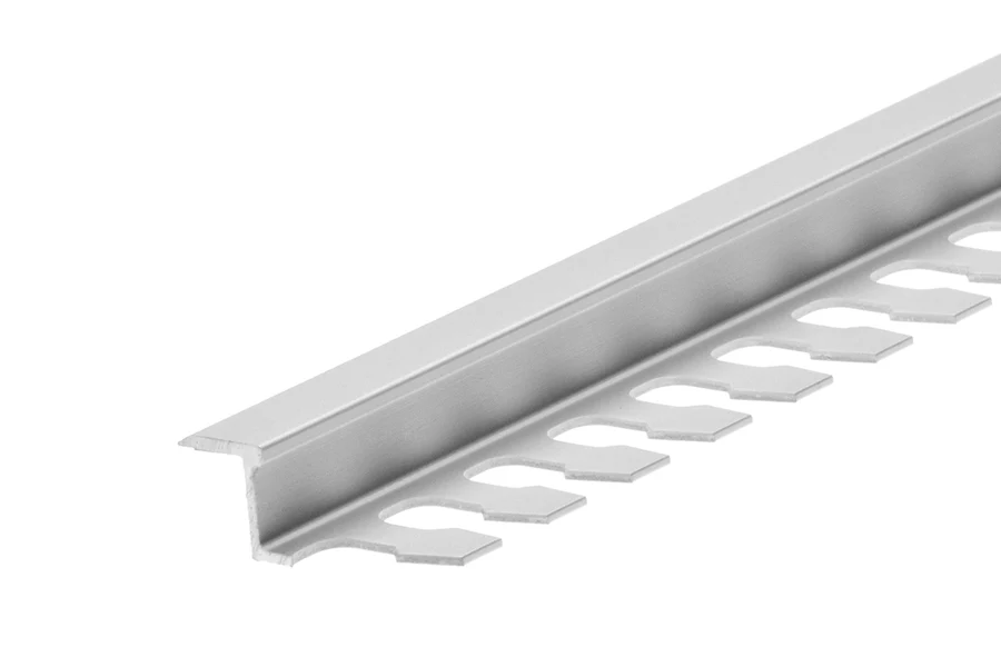 Profil połączeniowy płaski do glazury do łuków aluminium anoda 2,5m Srebrny
