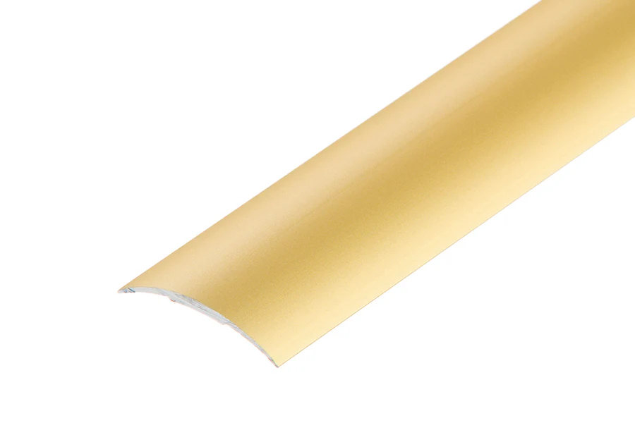 Profil progowy owalny klejony aluminium anoda 30mm 2,7m Złoty