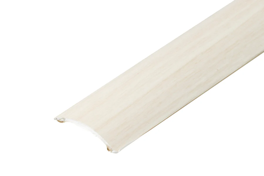 Profil progowy owalny klejony aluminium laminat 30mm 0,9m Dąb Biały