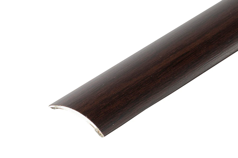 Profil progowy owalny klejony aluminium laminat 30mm 0,9m Orzech Ciemny