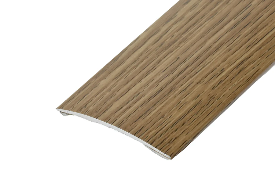 Profil progowy owalny klejony aluminium laminat 60mm 2m Dąb