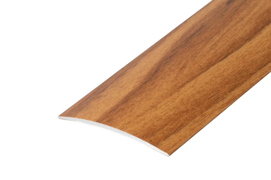Profil progowy owalny klejony aluminium laminat 60mm 2m Orzech Złoty