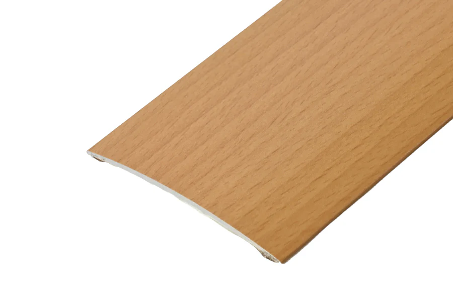 Profil progowy owalny klejony aluminium laminat 80mm 2m Buk
