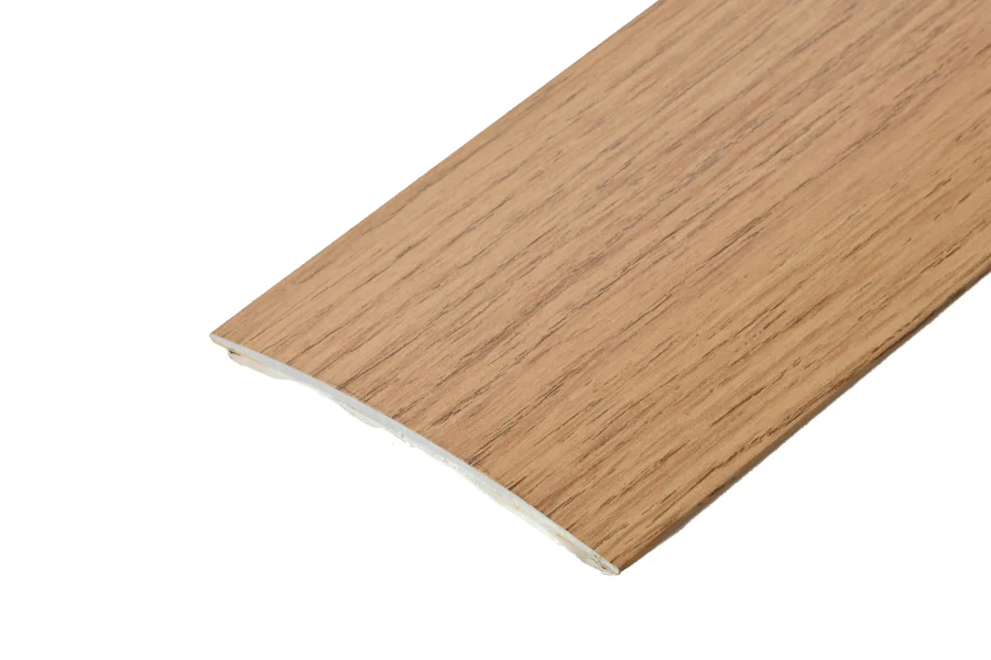 Profil progowy owalny klejony aluminium laminat 80mm 2m Dąb Hamilton