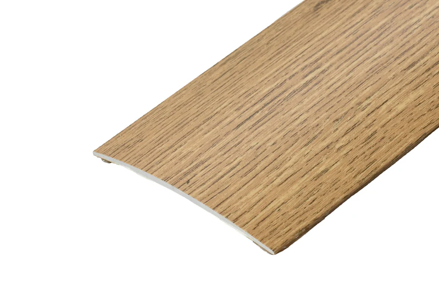 Profil progowy owalny klejony aluminium laminat 80mm 2m Dąb Naturalny