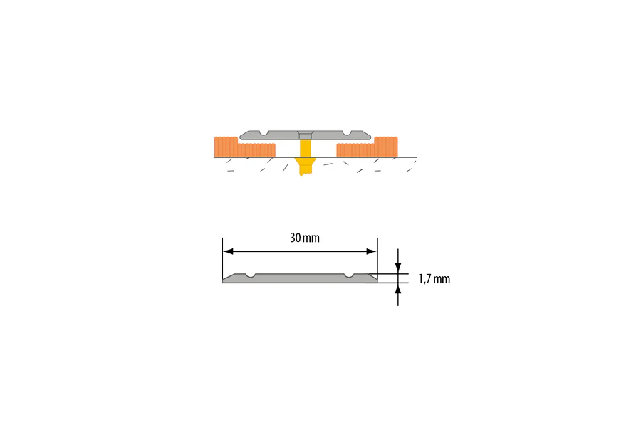 Profil progowy płaski aluminium anoda 30mm 1m Brązowy - Image 3