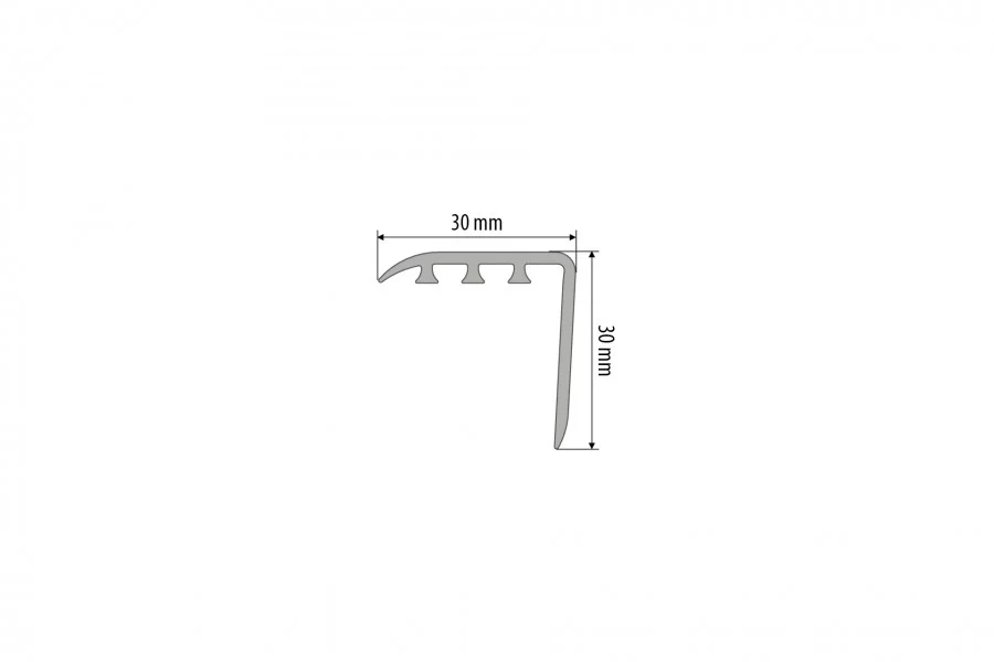 Profil schodowy kątownik progowy PVC laminat 30x30mm 0,9m Dąb - Image 2