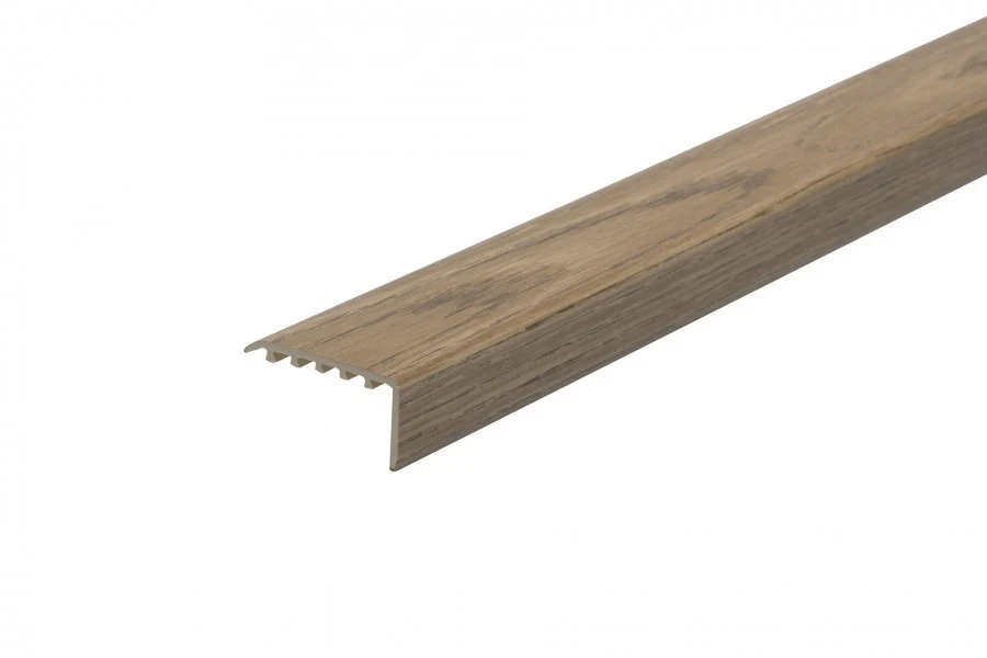 Profil schodowy kątownik progowy PVC laminat 45x22mm 0,9m Dąb