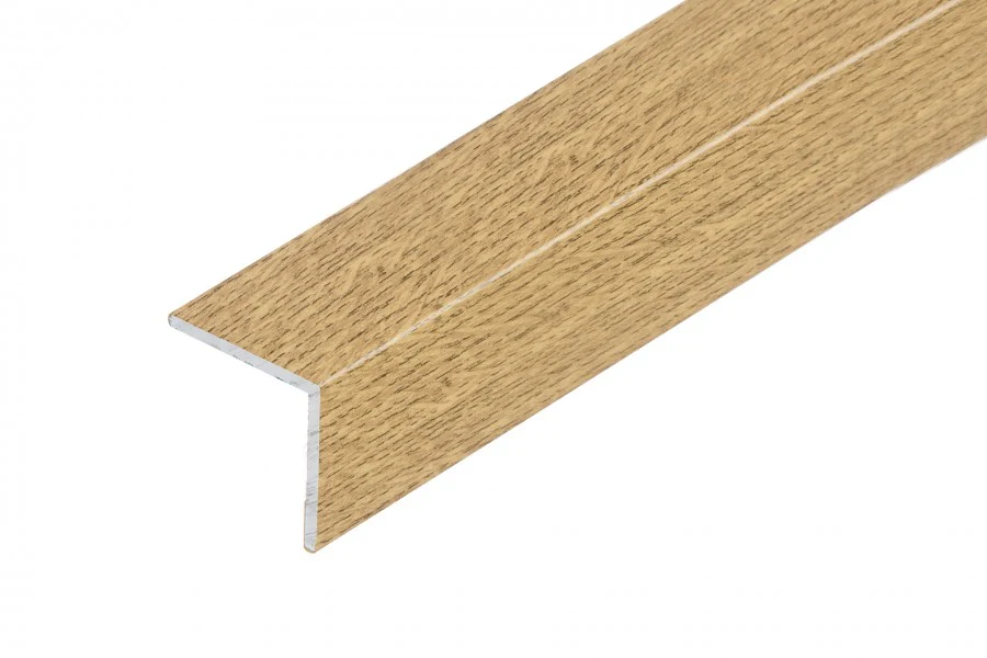 Profil schodowy narożny klejony aluminium laminat 20x20mm 1,35m Dąb Naturalny