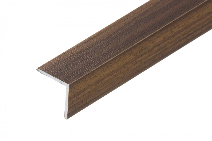 Profil schodowy narożny klejony aluminium laminat 20x20mm 1,35m Teak