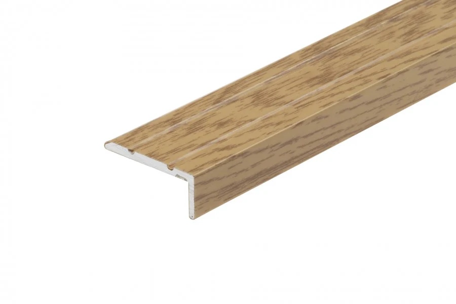 Profil schodowy narożny klejony aluminium laminat 25x10mm 1,35m Dąb Szlachetny