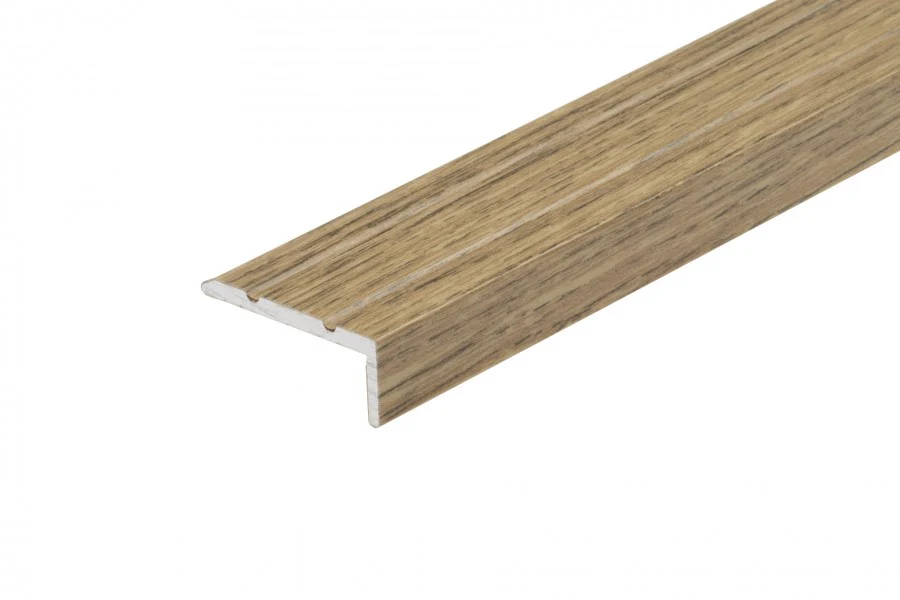 Profil schodowy narożny klejony aluminium laminat 25x10mm 2,7m Dąb Naturalny