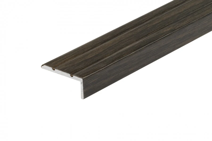 Profil schodowy narożny klejony aluminium laminat 25x10mm 2,7m Venge