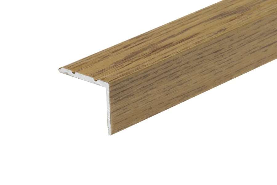 Profil schodowy narożny klejony aluminium laminat 25x20mm 1,35m Dąb Złoty