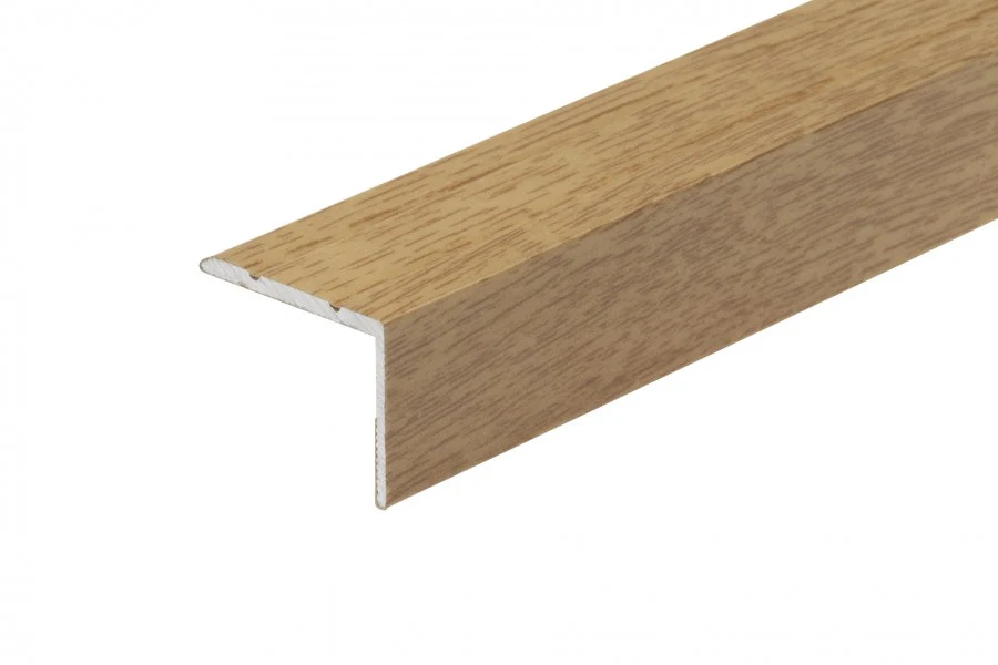 Profil schodowy narożny klejony aluminium laminat 25x20mm 2,7m Dąb Szlachetny