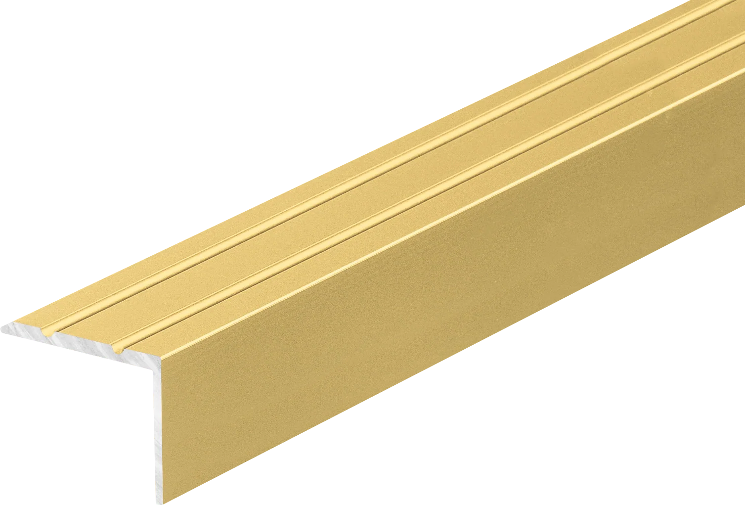Profil schodowy aluminiowy wąski 25x20mm Cezar Złoty Mat 2,70m