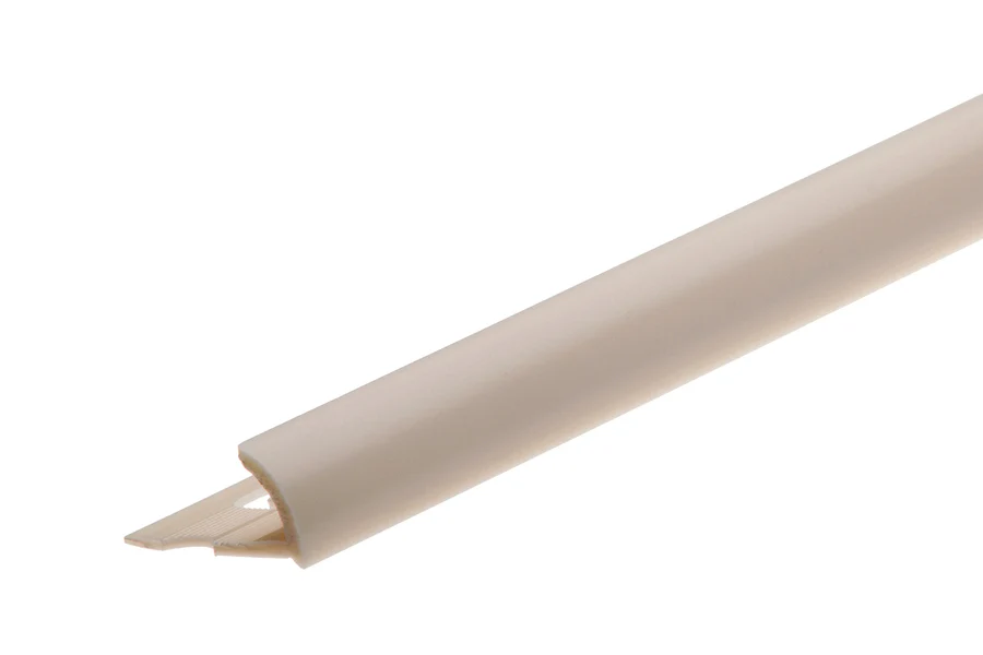 Profil schodowy zewnętrzny do glazury PVC 10mm 2,5m Brązowy Jasny