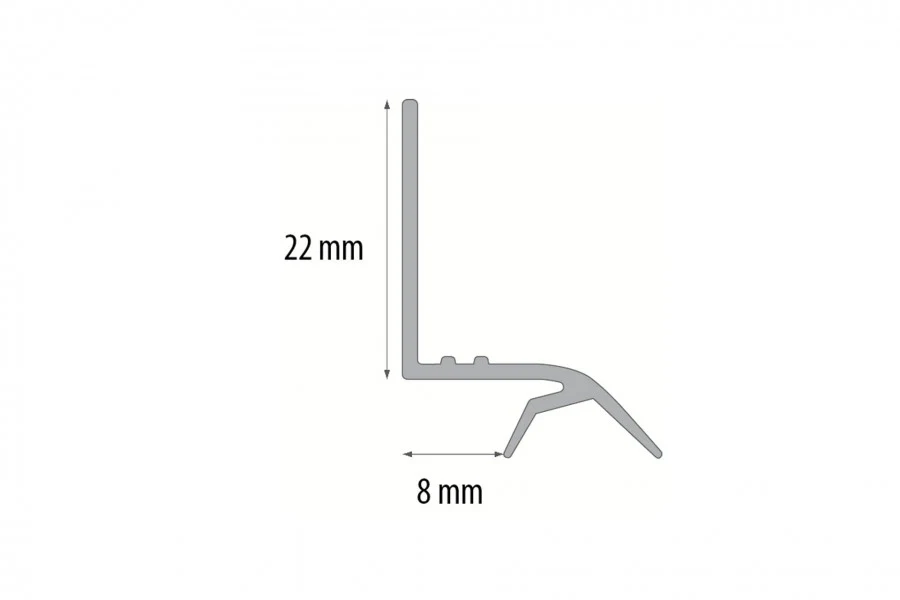 Profil wannowy podpłytkowy PVC 1,83m Biały - Image 2
