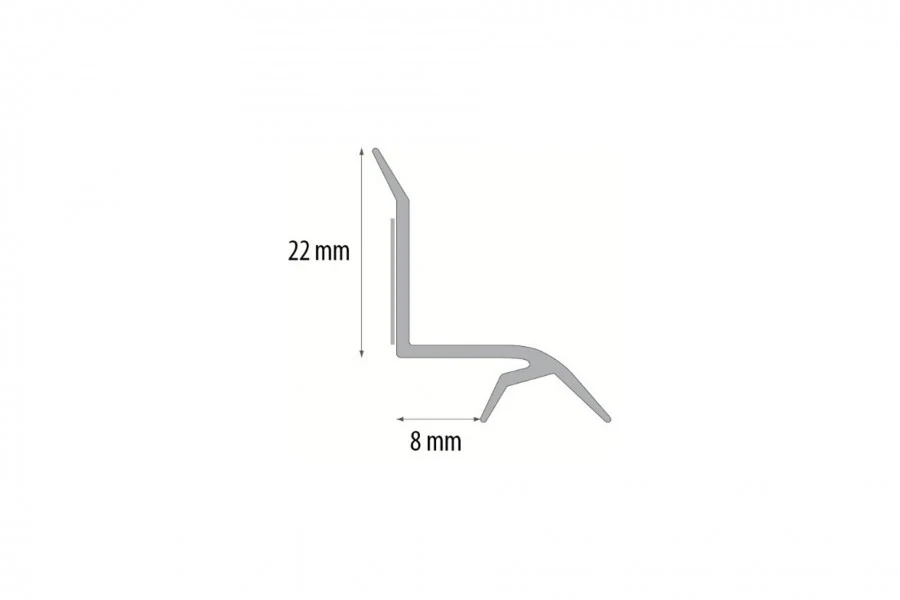 Profil wannowy samoprzylepny PVC 1,83m Biały - Image 2