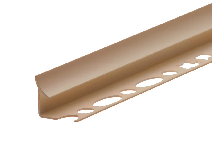 Profil wewnętrzny szeroki do glazury PVC 10mm 2,5m Karmel
