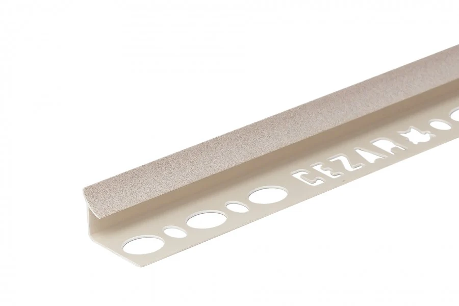 Profil wewnętrzny szeroki do glazury PVC 10mm 2,5m Piaskowy Beżowy